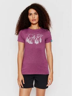 Ολοκαίνουργιο 🛒 Viking Γυναίκες T-shirts T-Shirt Lenta Bamboo 500/22/5540 Μωβ Regular Fit 🌟