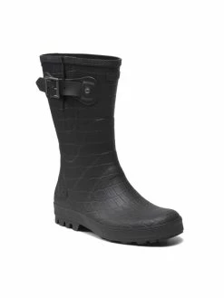 Καλύτερη πώληση 🔥 Viking Γυναίκες Γαλότσες Hedda Croco 1-36510-2 Μαύρο 👍